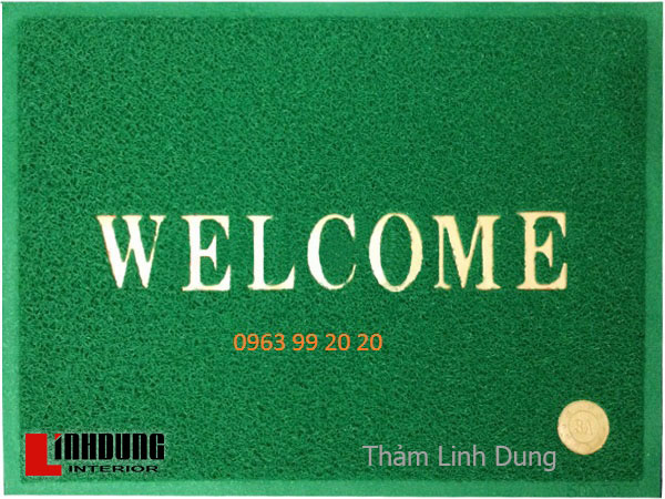 Thảm Chùi Chân Welcome Xanh Lá